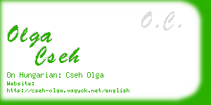 olga cseh business card